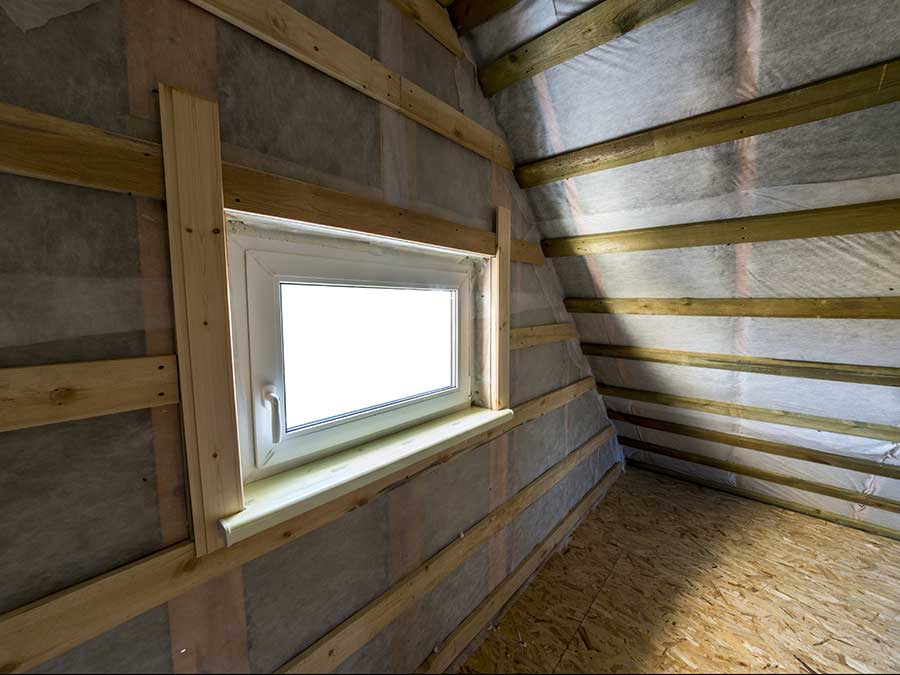 Attic with radiant barrier installed in Richmond, Virginia