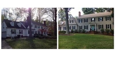 andreycak-b-a New house siding before and after Short Pump, VA.