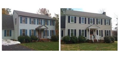 before-after2 Before and after new replacement windows & siding by Blue Ridge Exteriors.
