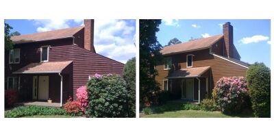 charlottesville-before-after Charlottesville before and after new siding for house entrance.