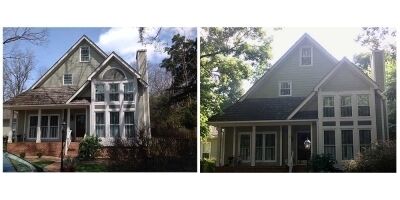 hewitt-b-a Luxury Richmond home before and after siding replacement by Blue Ridge Exteriors.