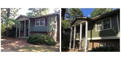 jones-b-a Home with columns has siding replaced in Central Virginia.