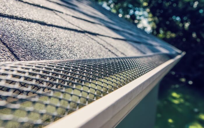 Micro mesh gutter guards from Blue Ridge Exteriors.