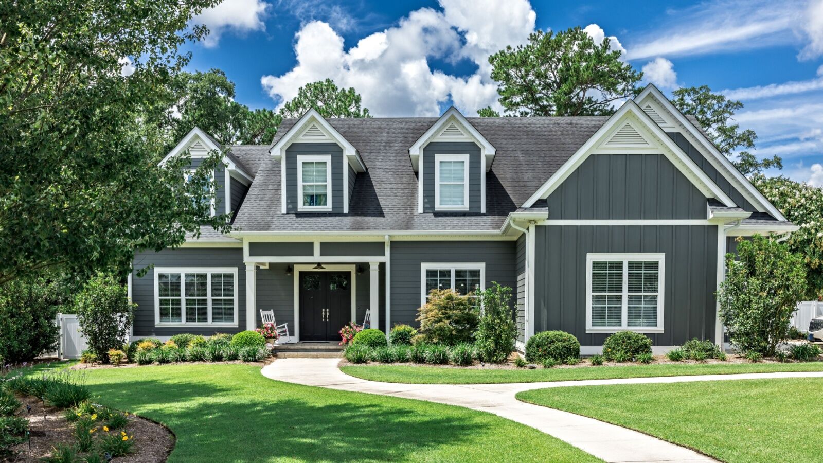 Richmond home with using mixed siding styles.