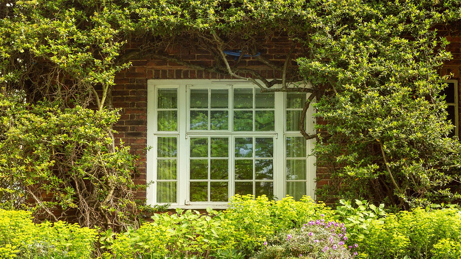 Classic brick home in Richmond with casement style windows.