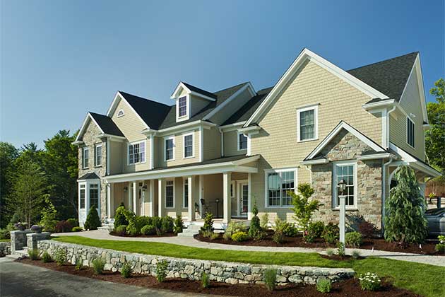 Luxury family home with new siding in Central Virginia. 